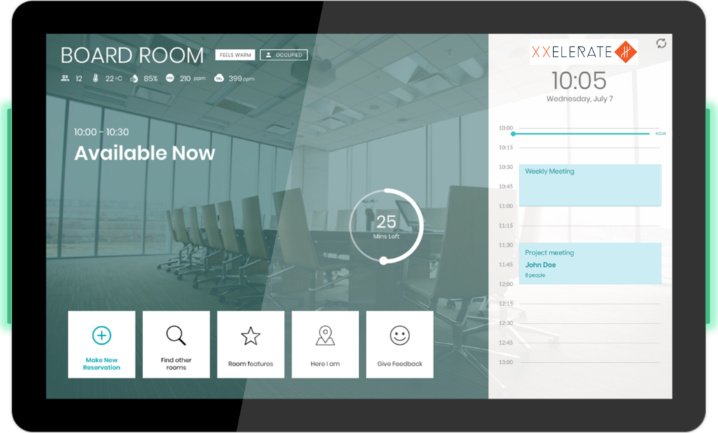 Room display tablet voor een smart building
